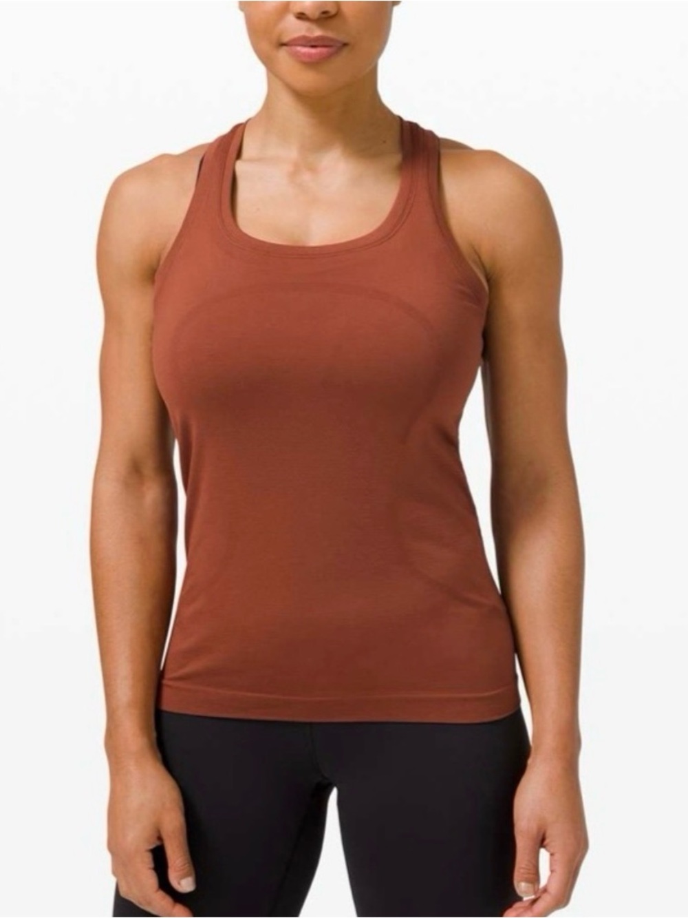 lululemon athletica Women's Scoop Neck Tank Top - Rust Brown